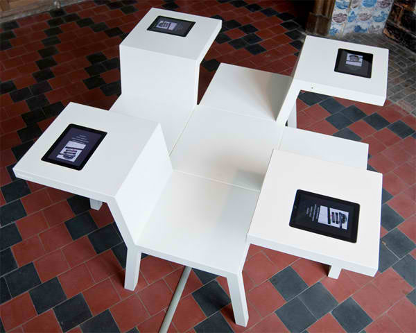 Bram Book Salsa Table with iPads