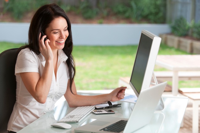 Woman sitting at an office desk