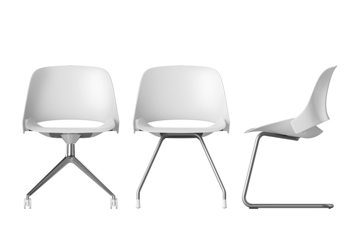 The Trea family, with three different bases. Photo courtesy of Humanscale.