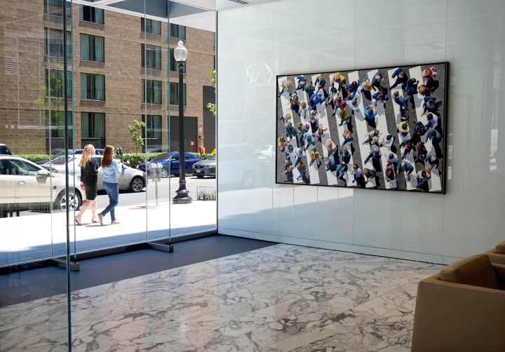 Artwork in the lobby of a major office building near the Capitol at 440 First Street, Washington, DC. The developer was First Potomac Realty Trust. Photo courtesy of Jeffrey Sklaver.