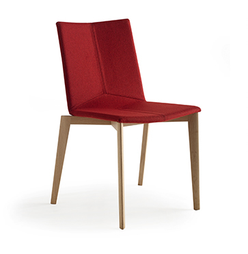 With a thin angular profile and perfect balance of upholstery to wood, the Davis Rhombus chair is a contemporary take on a classic concept. Image via DavisFurniture.com.