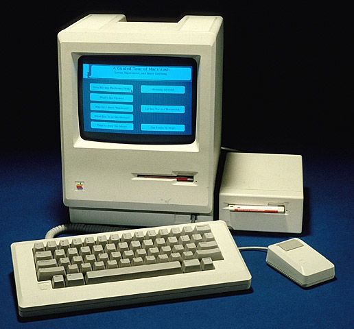 The Apple Macintosh (serial # 1) computer, from 1985. Image via National Museum of American History