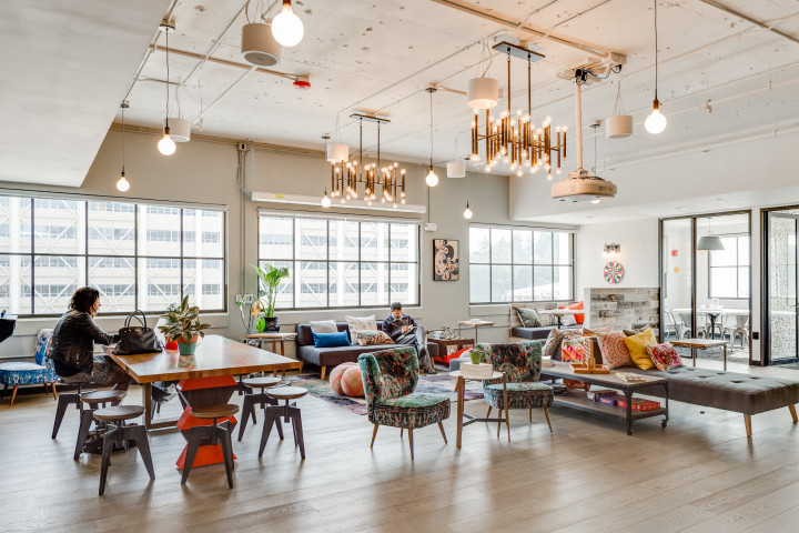 A common space at WeWork Berkeley. The startup's valuation recently rose to a mind-blowing $10 billion. Image via  wework.com.