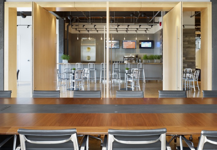 View from the Boardroom to Market Square cafe.