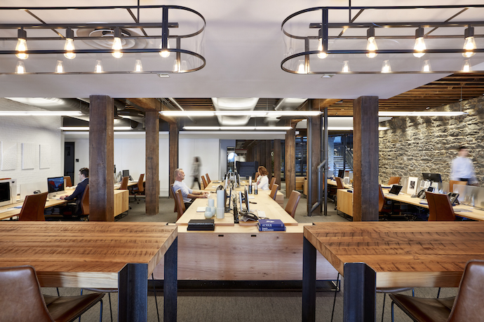 With the Brooklyn headquarters, West Elm transitioned to an open plan. Image courtesy of Garrett Rowland.