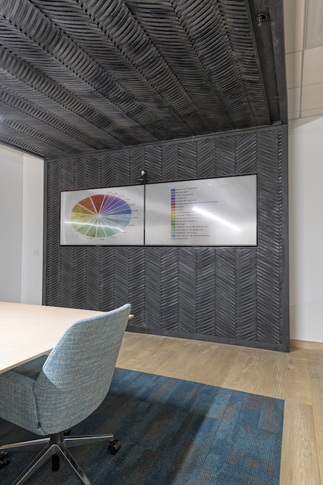 The new headquarters incorporate branding elements like tire tread into the design. Image courtesy of HGA.