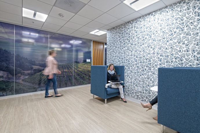 One of the seating areas in AAA's NCNU headquarters. Image courtesy of HGA.