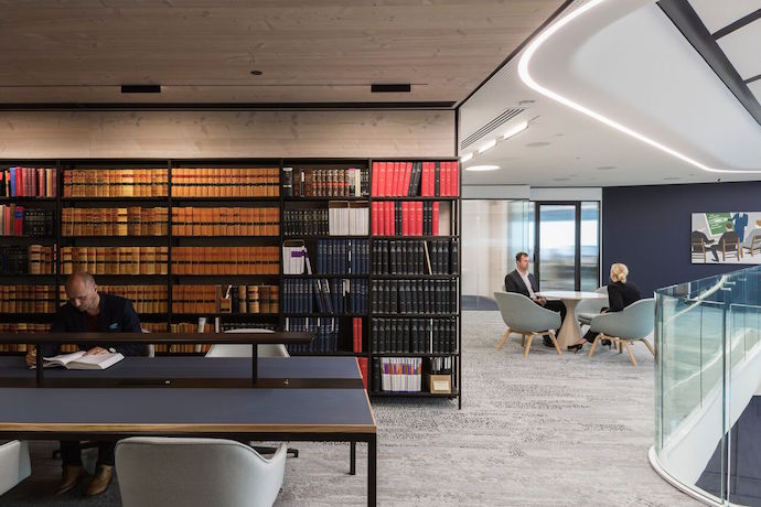 The new design contain's New Zealand's largest law library. Image courtesy of Simon Devitt.