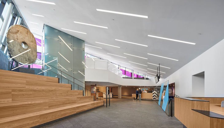 Skylights connect the plaza with the Bank of Canada Museum. Image courtesy of Doublespace Photography. 